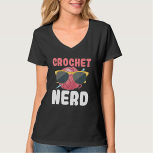 Crochet Nerd Sunglasses Knit Knitting Crocheting T-Shirt