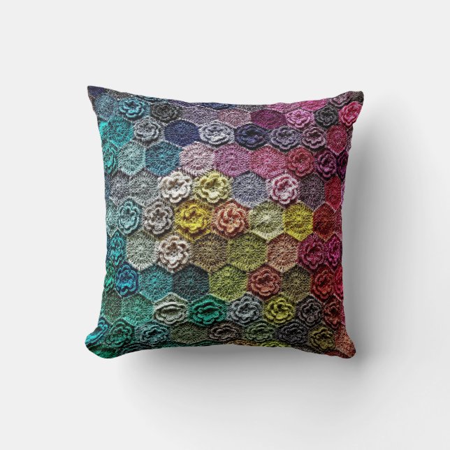 Crochet no2 fleece cushion (Front)