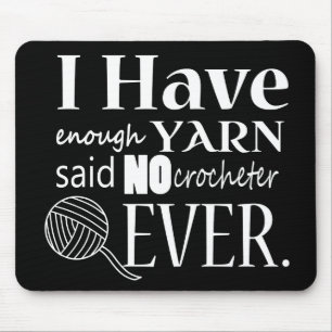 Crochet • Not Enough Yarn Crafts Dark Mouse Pad