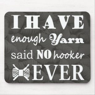 Crochet • Not Enough Yarn Hook-er Crafts Dark Mouse Pad