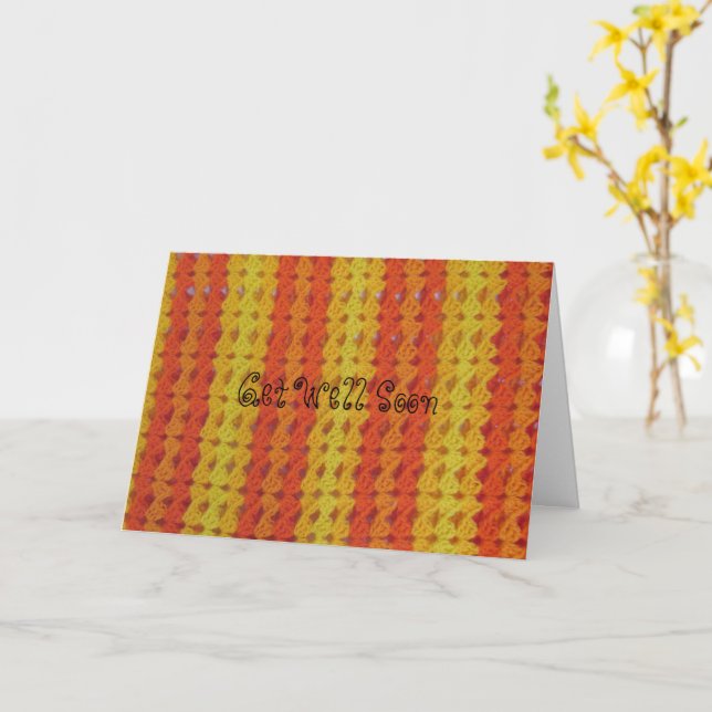 Crochet pattern - Orange Shells Card (Yellow Flower)