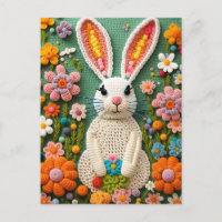 Crochet Rabbit, Postcrossing Postcard