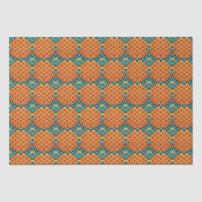 Crochet Scallop Shell Pattern Tissue Paper (Front)