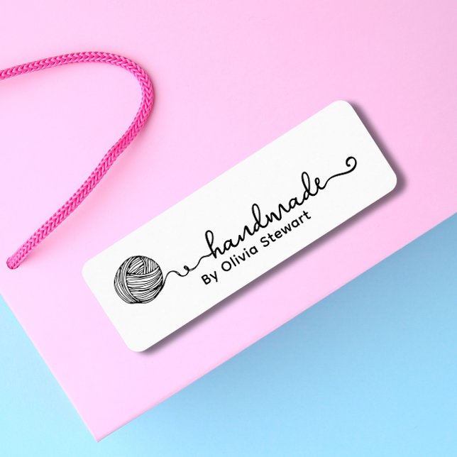 Crochet sticker with yarn and Custom name (Creator Uploaded)