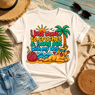 Crochet sunshine my dog that’s my kind of summer Tri-Blend shirt