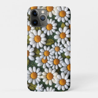 Crochet White Daisies Spring Wildflowers Case-Mate iPhone Case
