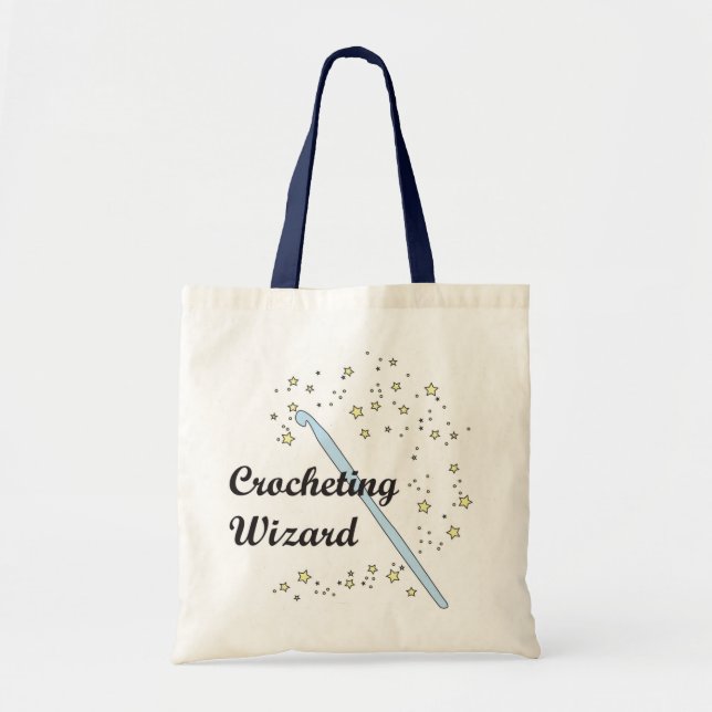 Crochet Wizard Tote Bag (Front)