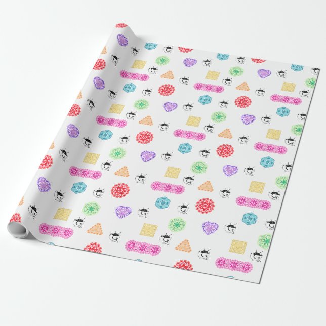 Crochet Wrapping Paper - Roll (Unrolled)