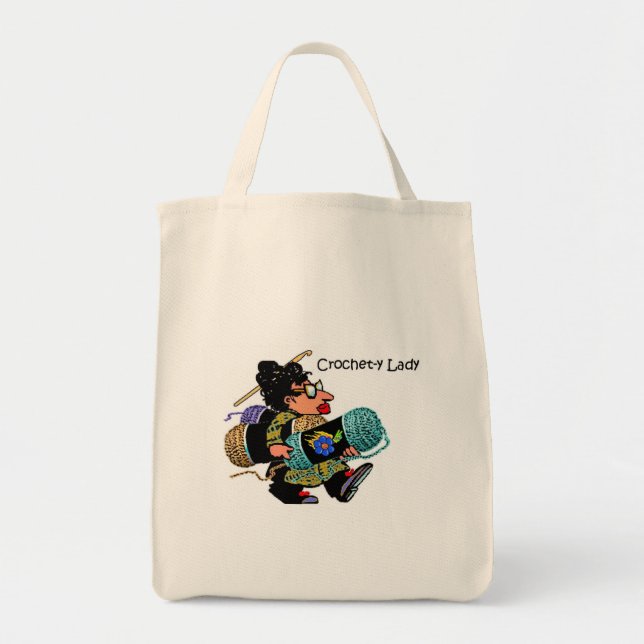 Crochet-y Lady Eco Tote Bag (Front)