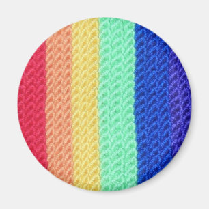 Crocheted Rainbow magnet