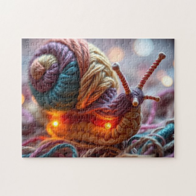 crocheted snail jigsaw puzzle (Horizontal)