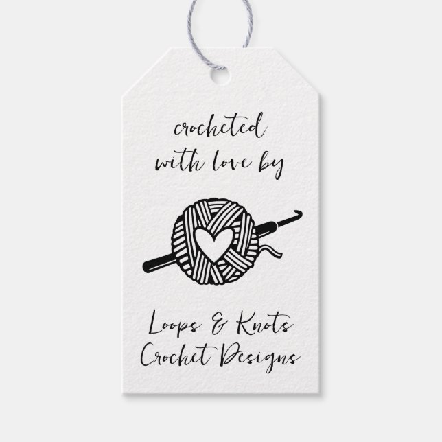 Crocheted With Love Gift Tags (Front)