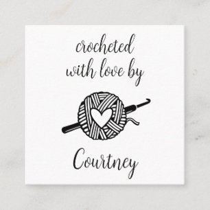 Crocheted With Love Square Business Card