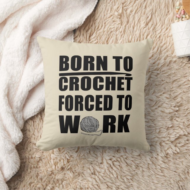 crocheters gift funny crochet quote cushion (Blanket)