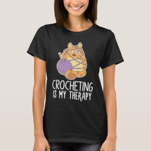 Crocheting Cat Yarn Sewing Knitting T-Shirt