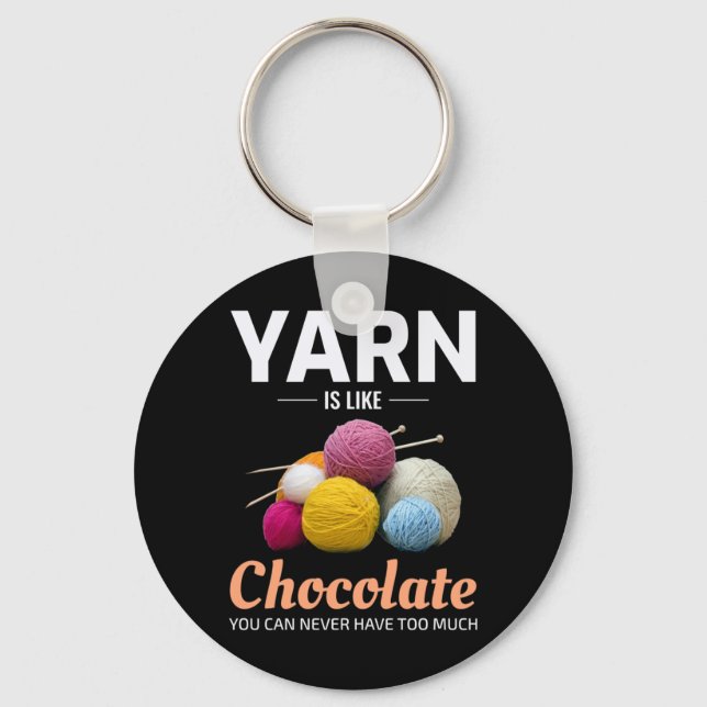 Crocheting Crochet Chocolate Knitting Crochet Key Ring (Front)