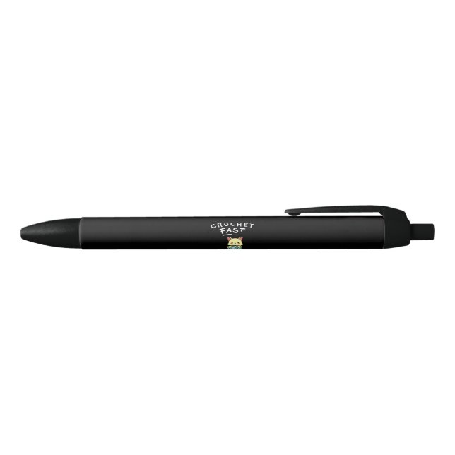 Crocheting Crochet Hook Cat Black Ink Pen (Top)