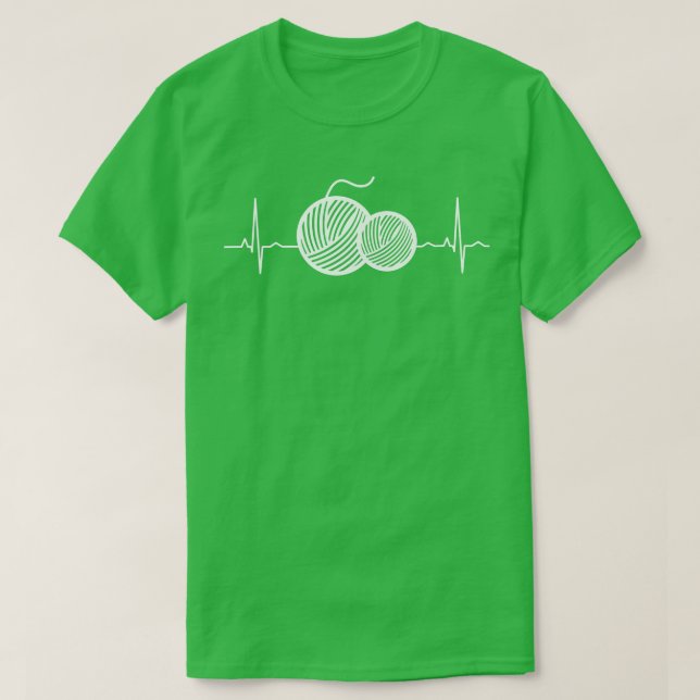 Crocheting Crochet Thread Heartbeat T-Shirt (Design Front)