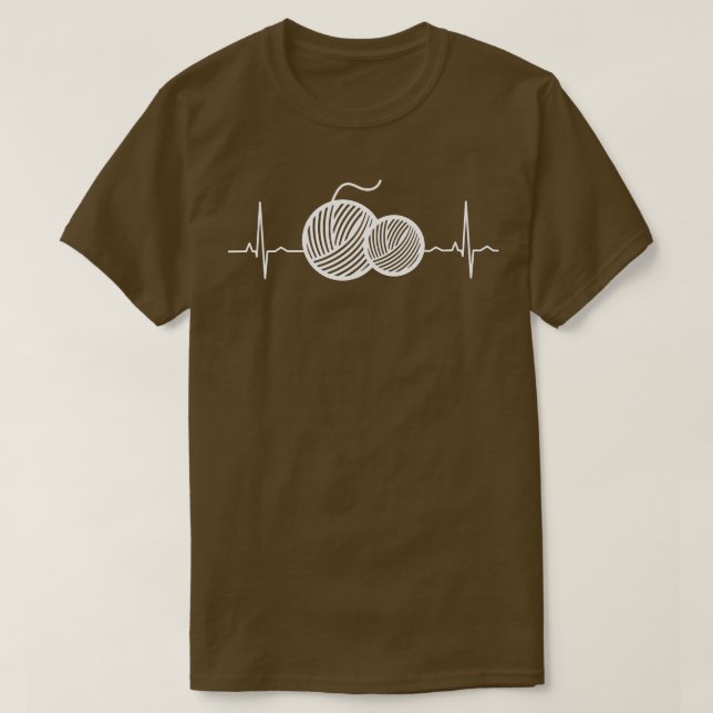 Crocheting Crochet Thread Heartbeat T-Shirt (Design Front)