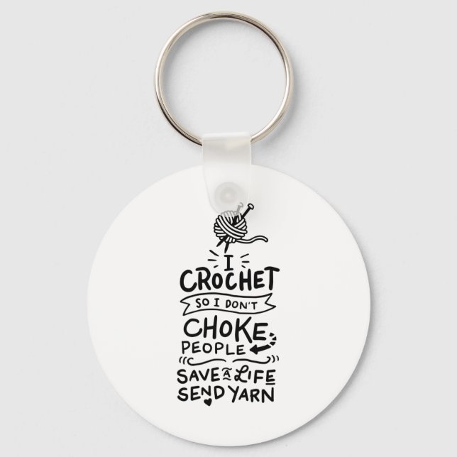 Crocheting Crochet Wool Key Ring (Front)
