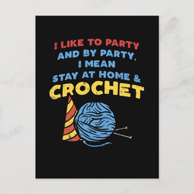 Crocheting Crochet Yarn Postcard (Front)