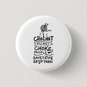Crocheting Crocheter Gift 3 Cm Round Badge