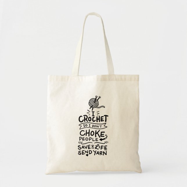 Crocheting Crocheter Gift Tote Bag (Front)
