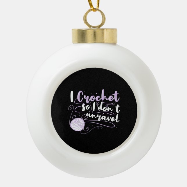 Crocheting Gifts  Ceramic Ball Christmas Ornament (Front)