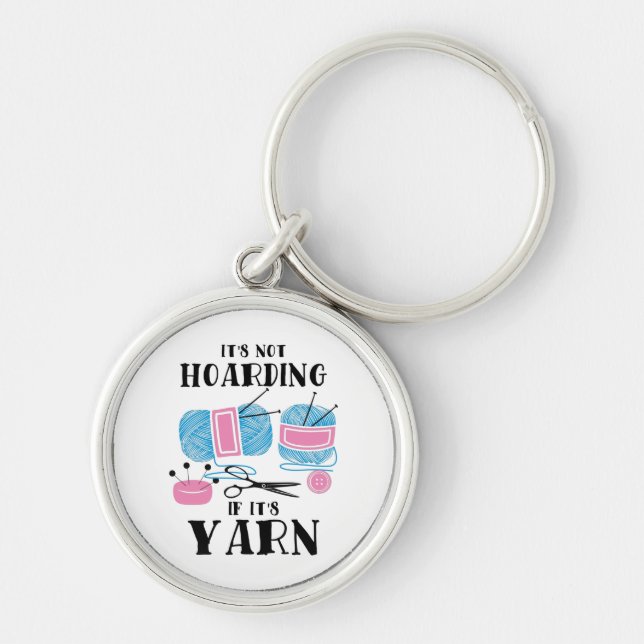 Crocheting Knitting Gifts Key Ring (Front)