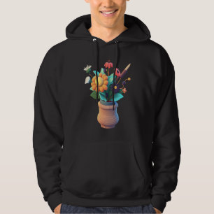 Crocheting Mom Knitted Flower Vase Mom  2 Hoodie