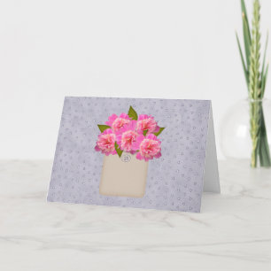 Crock Of Peonies Large Font Mother's Day Card