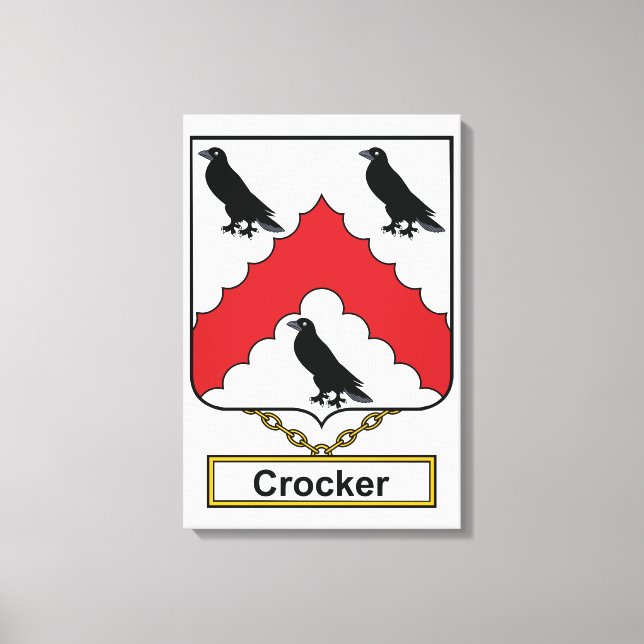 Crocker Family Crest Canvas Print (Front)