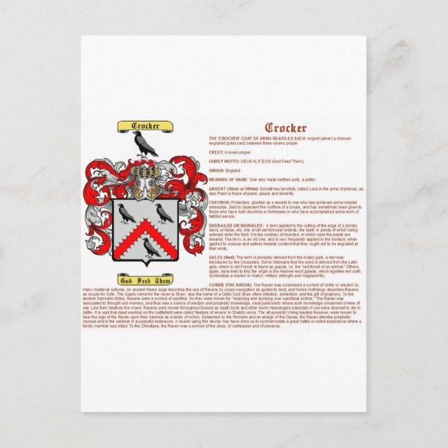 crocker (meaning) postcard (Front)