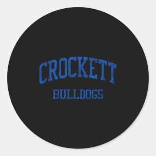 Crockett High School Hs Tx Classic Round Sticker