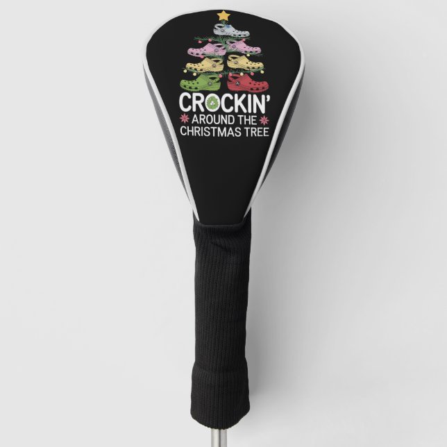 Crockin' Around The Christmas Tree Golf Head Cover (Front)