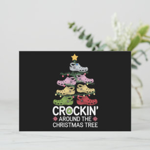 Crockin' Around The Christmas Tree Holiday Card