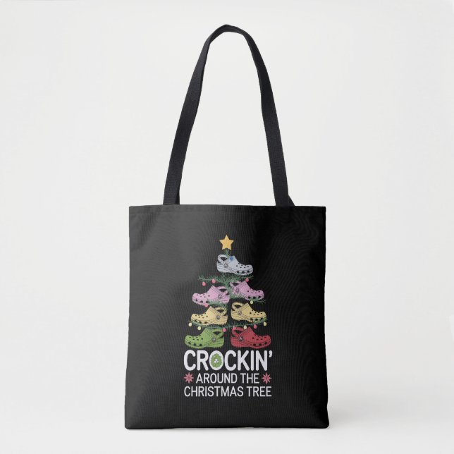 Crockin' Around The Christmas Tree Tote Bag (Front)
