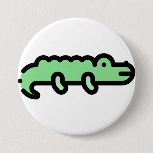 Crocodile 7.5 Cm Round Badge (Front)