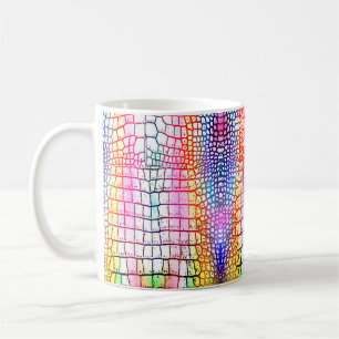 Crocodile abstract pattern, colorful pattern coffee mug