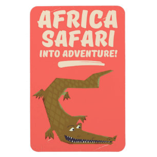 Crocodile Africa Safari poster! Magnet