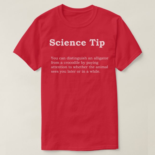 Crocodile Alligator Funny Science tip Long Sleeve  T-Shirt (Design Front)