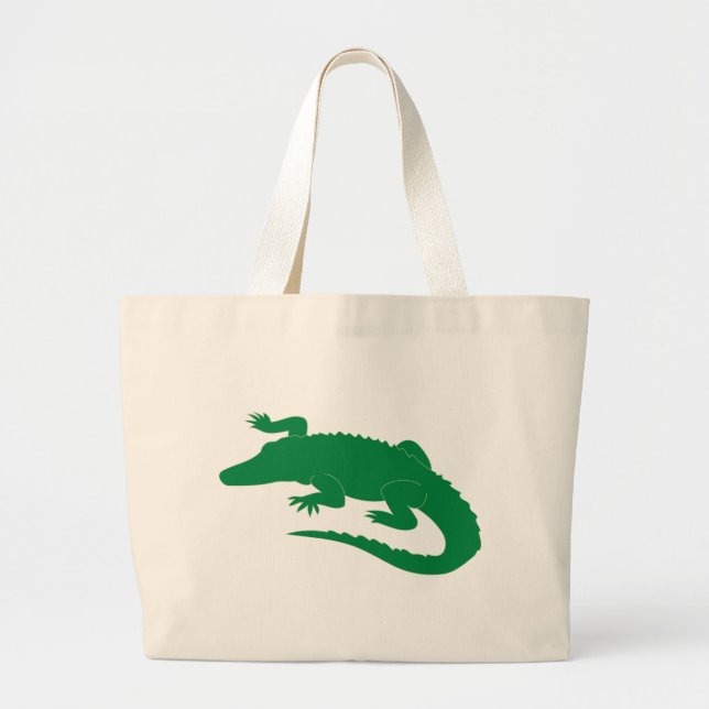 Crocodile Alligator Gator Reptile Large Tote Bag (Front)