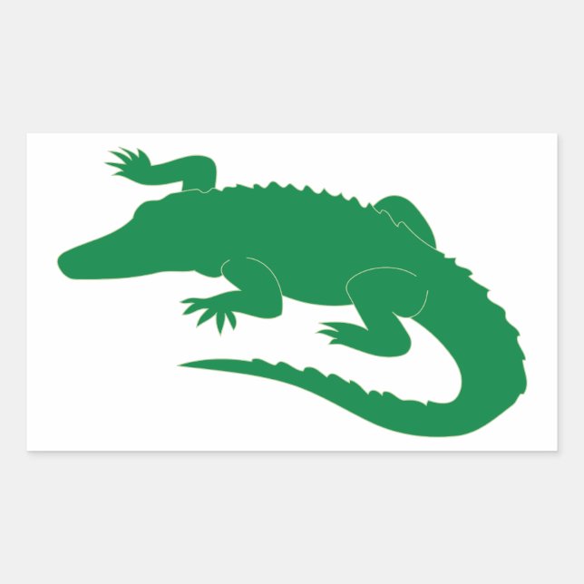 Crocodile Alligator Gator Reptile Rectangular Sticker (Front)