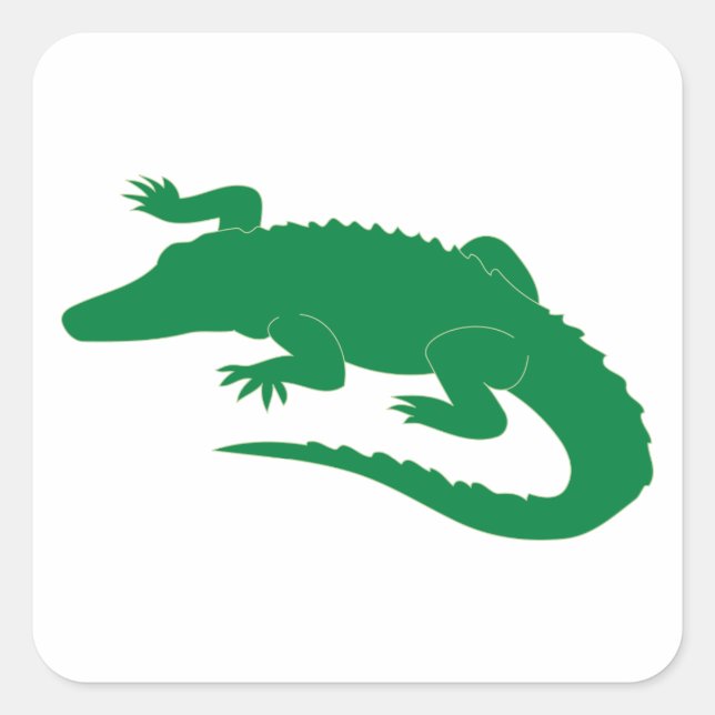 Crocodile Alligator Gator Reptile Square Sticker (Front)