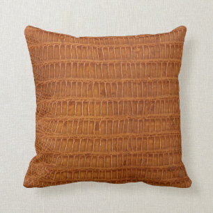 Crocodile alligator reptile leather texture close  cushion