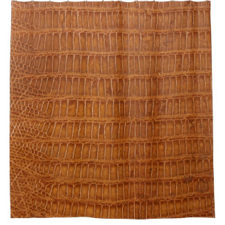 Crocodile alligator reptile leather texture close  shower curtain