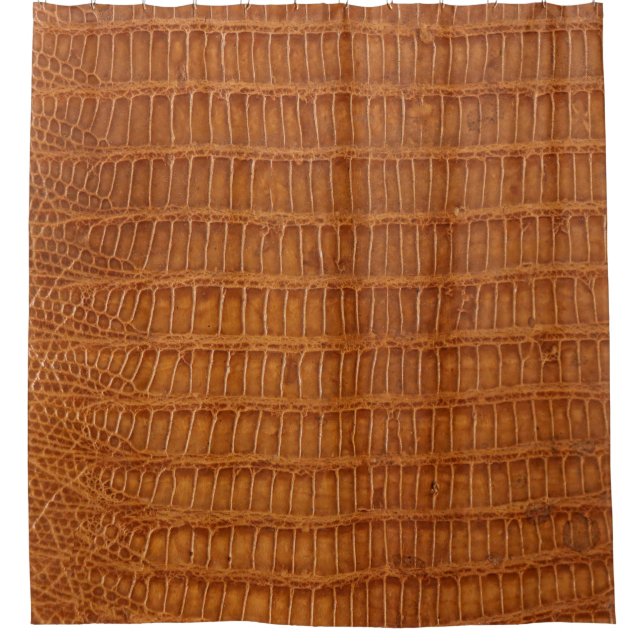 Crocodile alligator reptile leather texture close  shower curtain (Front)