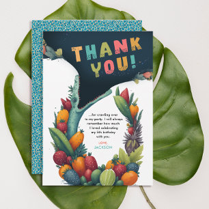 Crocodile Alligator Tropical Wild Birthday Thank You Card