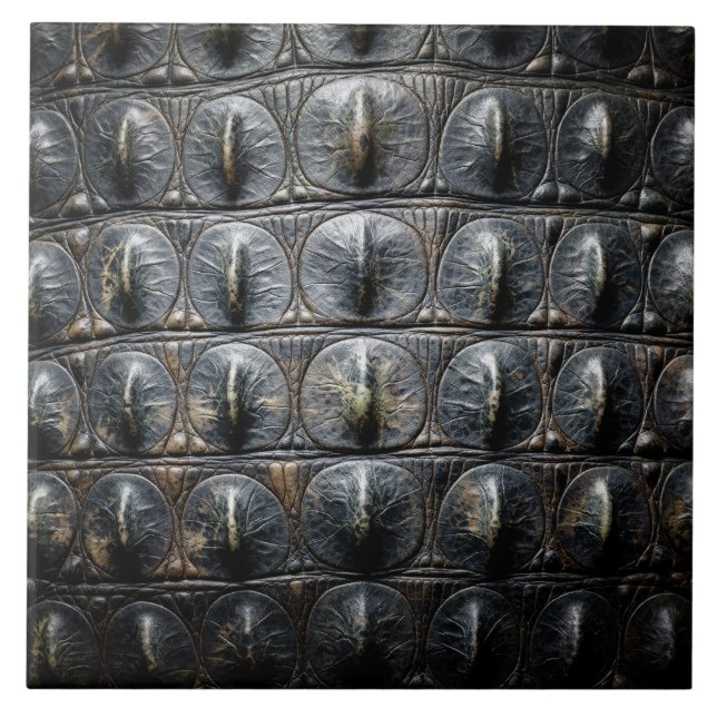 crocodile animal skin texture nature scale wild pa tile (Front)