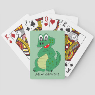 Crocodile Any Colour Background Personalised Playing Cards
